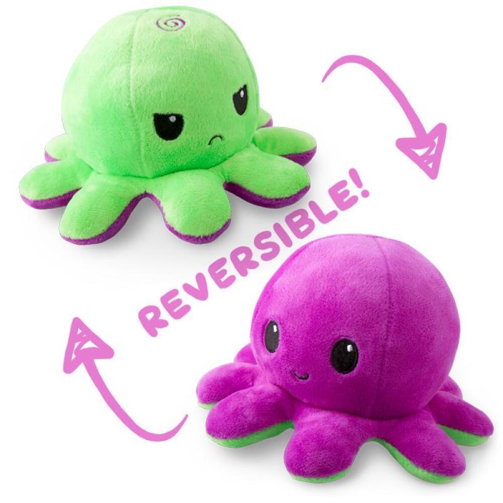 Reversible Octopus Plush (Green/Purple)