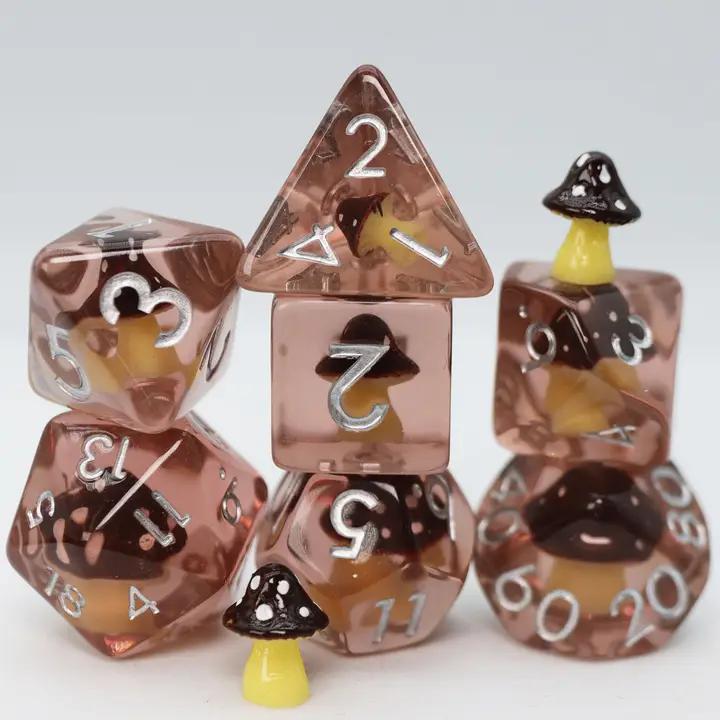 Coffee Mushroom RPG Dice Set