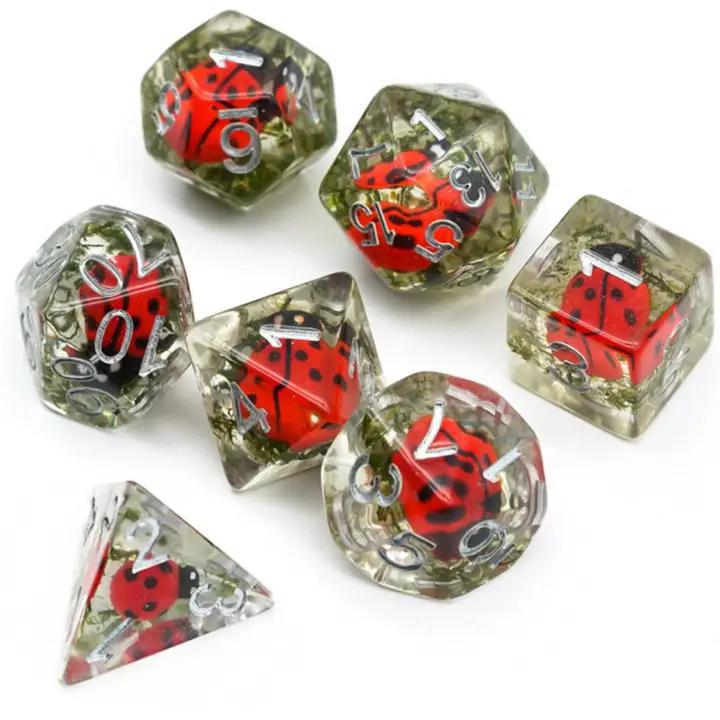 Red Ladybug RPG Dice Set