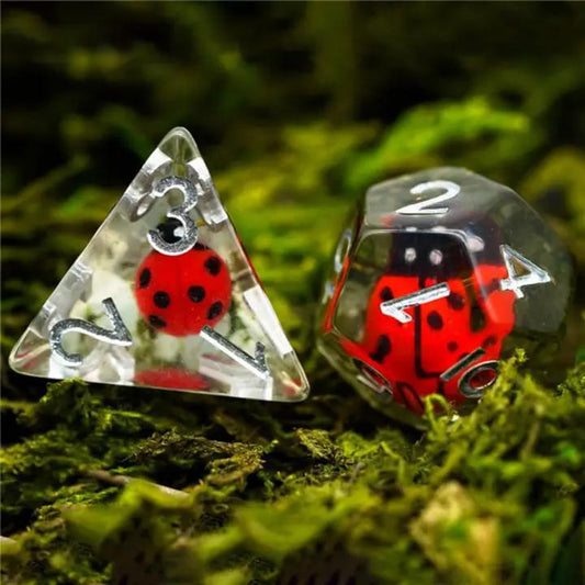 Red Ladybug RPG Dice Set